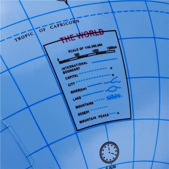 2 Pack 16 Inches Inflatable Globe Blow up World Globe Beach Ball Globe for Party - Picture 3 of 6